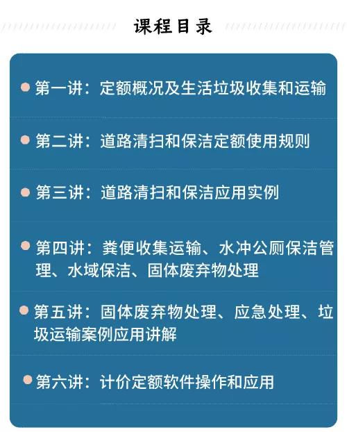 提高中标率、控制成本，6节课学透山东省环卫作业计价定额！
