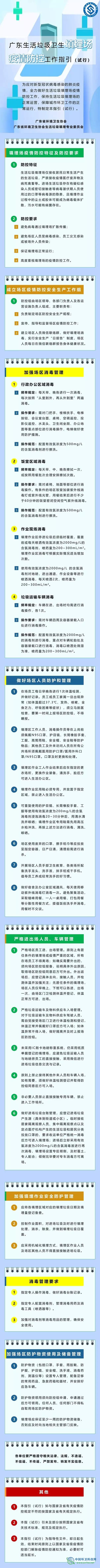 一图读懂|广东生活垃圾卫生填埋场疫情防控工作指引