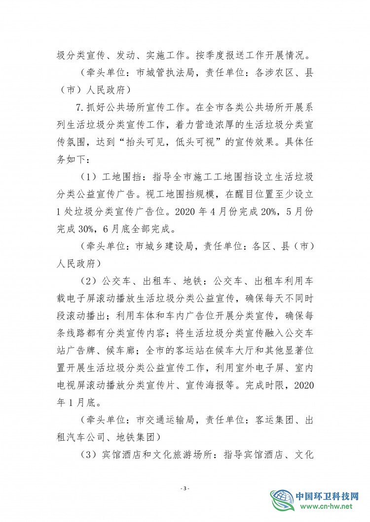 沈阳市2020年生活垃圾分类宣传实施方案 (2020)1号