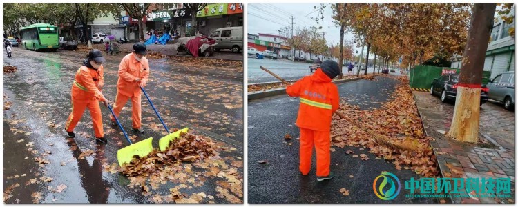 降雨+降温！邢台环卫工人加班加点忙清洁